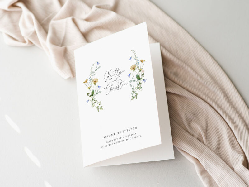 Summer Wedding Order of Service