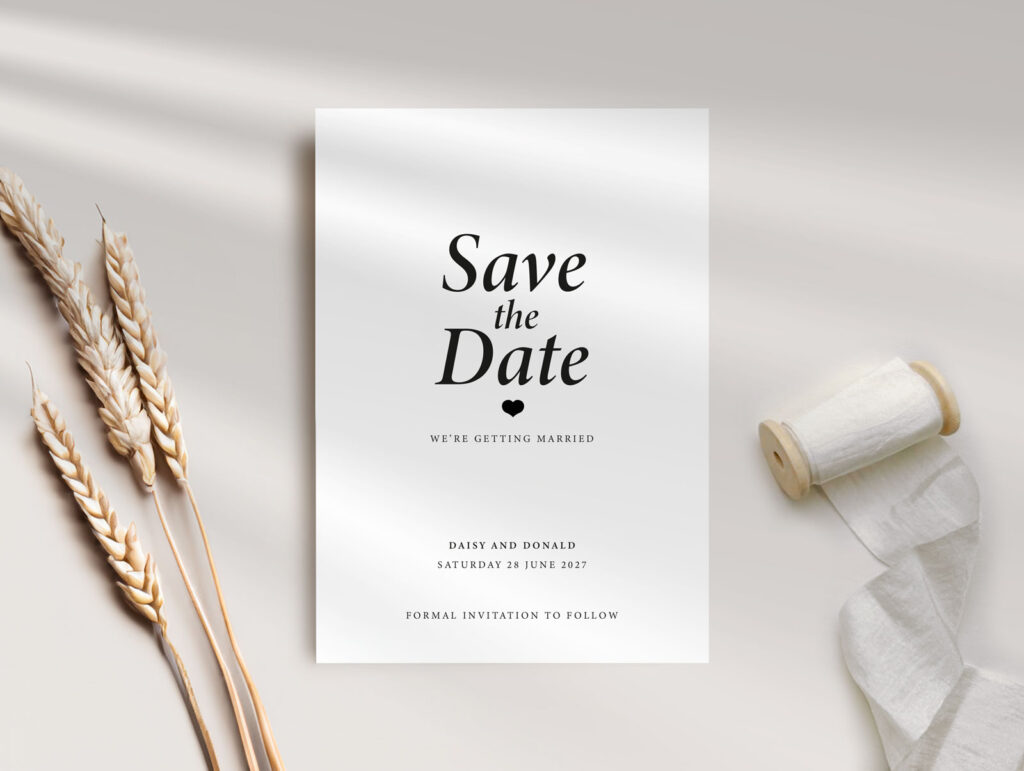 Heart Wedding Save the Date Card