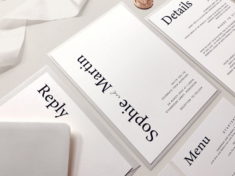 Contemporary Wedding Invitation