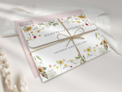 Sunflowers Trifold Wedding Invitation
