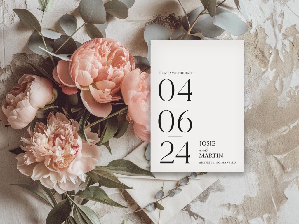 The Date Wedding Invitation